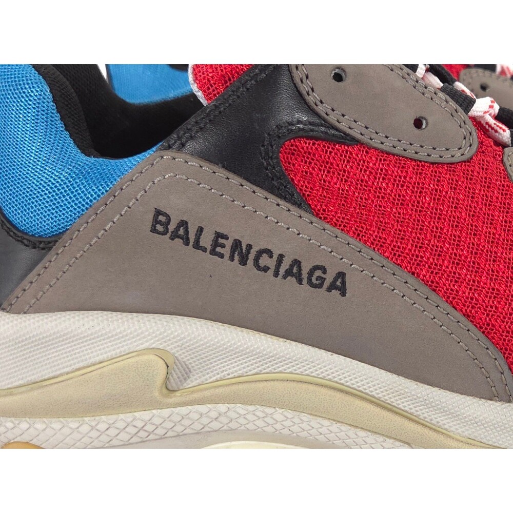 Balenciaga Triple S Sneakers US 8 EU 41 Mens Blue Red Gray $1100 - Picture 6 of 14